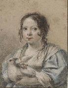 Simon Vouet Portrait of Angelique Vouet painting